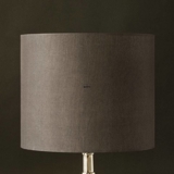 Round cylindrical lampshade, Dark Gray fabric, WITHOUT lid