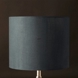 Round cylindrical lampshade, bluegreen fabric, WITHOUT lid