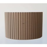 Round cylindrical lampshade height 30 cm, covered with coffee coloured fabric