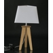 Table lamp in oak, triangular