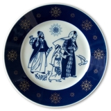1975 Porsgrund De luxe Christmas plate, Jesus on the road to the temple