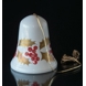 1975 Porsgrund Christmas bell without year and with leaves in gold