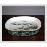Faience bowl with Eiders by Nils Thorssen, Royal Copenhagen