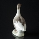 Goose with head up at attention, Royal Copenhagen bird figurine 1088