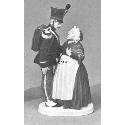 The soldier and the witch from the Tinderbox, Royal Copenhagen figurine no. 1112