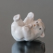 Polar bear lying down, White Royal Copenhagen figurine no. 1124