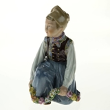 Amager boy, Royal Copenhagen overglaze figurine no. 12414