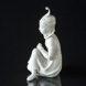 Girl, seated, Royal Copenhagen figure no. 12463 White / Blanc de Chine