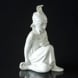 Girl, seated, Royal Copenhagen figure no. 12463 White / Blanc de Chine