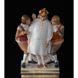 Kejserens nye klæder, overglasur, Royal Copenhagen figur