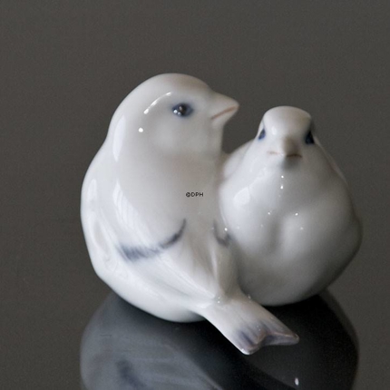 Couple of Sparrows, white Royal Copenhagen figurine no. 1309