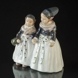 Two Amager Girls Royal Copenhagen figurine Unique (Signed: Privat Grethe Bringe 1971)