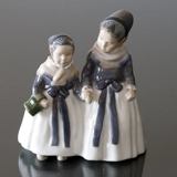 Two Amager Girls, out walking in regional costume Royal Copenhagen figurine no. 1021098 / 1316