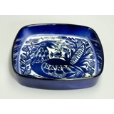 Dish RC BLUE ABSTRACTAshtray with blue abstract pattern, Royal Copenhagen no. 143-2884, 22 cm x 22 cm