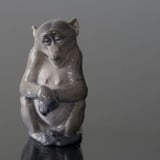 Affe, der bequem sitzt und klug aussieht, Royal Copenhagen Figur Nr. 1444