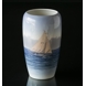 Vase mit Segelschiff, Royal Copenhagen Nr. 1484-237