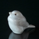 Sperling, Royal Copenhagen Vogelfigur Nr. 1519  Weißes Steinzeug mit Braunen Augen