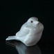 Sparrow, Royal Copenhagen bird figurine no. 1519 - white stoneware with brown eyes