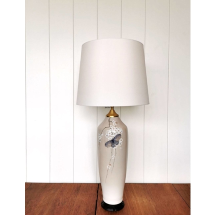 Royal Copenhagen Art Nouveau bordlampe med sommerfugle, nr. 1522-355, Unica