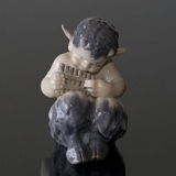 Faun (satyr, Pan) playing flute, Royal Copenhagen figurine