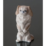 Pekingese dog standing up, Royal Copenhagen dog figurine No. 1776