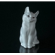 Cat Stoneware White with Brown Eyes, Royal Copenhagen figurine no. 1803