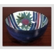 Blue faience bowl signed MJ, Royal Copenhagen No. 187-2196