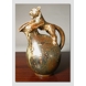 Stoneware Pitcher/vase with handle with fabulous monster, Royal Copenhagen no. 20198