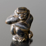 Monkey the thinker, 8,5cm, Royal Copenhagen stoneware figurine