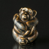Monkey, sitting, 8,5cm, Royal Copenhagen Stoneware figurine No. 20188