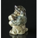 Affe sitzt, Royal Copenhagen Steinzeug Figur Nr. 20216