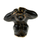 Affe sehr überrascht, 6,5cm, Royal Copenhagen Steinzeugfigur