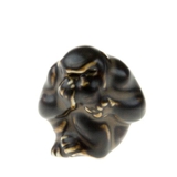 Monkey being bored 5cm, Royal Copenhagen stoneware figurine