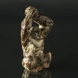 Monkey, sitting with its hands over its head, 22cm, Royal Copenhagen Stoneware figurine No. 20227