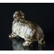 Hippopotamus roaring with mouth wide open, Royal Copenhagen stoneware figurine no. 20239