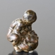 Boy fighting with Bear and Winning, Royal Copenhagen Stoneware figurine No. 20245