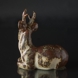Stag lying down relaxing, Royal Copenhagen stoneware figurine no. 20507