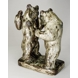 Bears standing sizing each other up for fight, Royal Copenhagen Stoneware figurine No. 20548