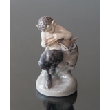 Faun (satyr, Pan) with Owl, Royal Copenhagen figurine