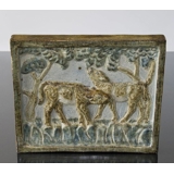 Relief with Two Calves, Royal Copenhagen stoneware
