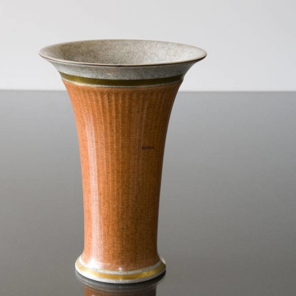 Orange krakkeleret vase, Royal Copenhagen nr. 212-2673