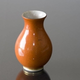 Orange crackled vase 13cm, Royal Copnehagen No. 212-3474