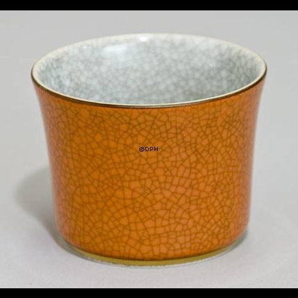 Orange bowl craquele, Royal Copenhagen No. 212-3642