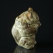 Bear Cub sitting down looking scared, Royal Copenhagen Sungglazed stoneware figurine no. 21435