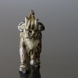 Standing Elephant with trunk held high, Royal Copenhagen stoneware figurine no. 21517