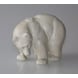 Weißer Eisbär  stehend, Steingut, Royal Copenhagen Figur Nr. 21519