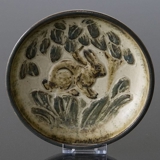 Bowl with Hare, Royal Copenhagen stoneware no. 21573