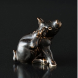 Sitting pig, Royal Copenhagen stoneware figurine
