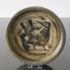 Round stoneware bowl with bird, Royal Copenhagen, Jørgen Mogensen No. 21934