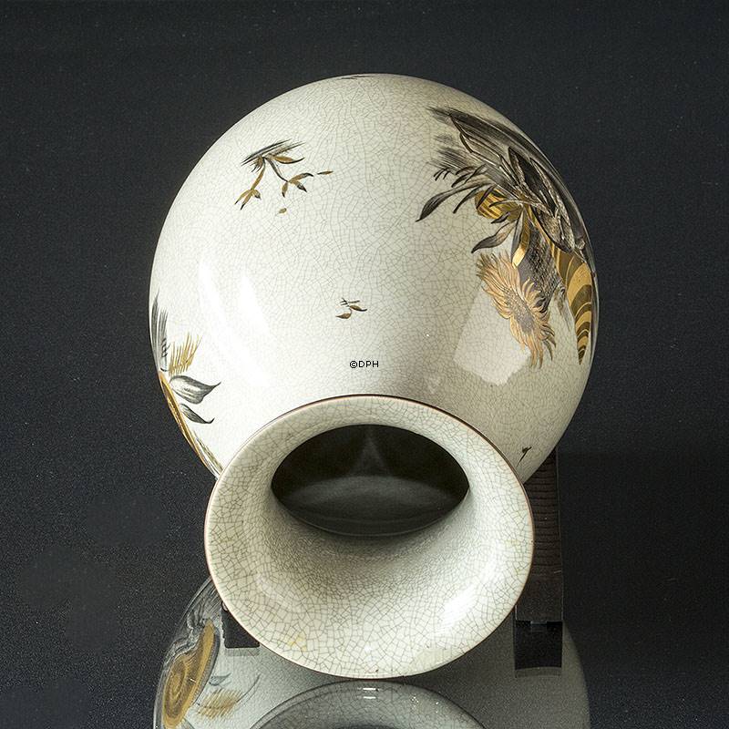 Kvarter bekvemmelighed fuldstændig Stor krakeletet (craquele) vase med snegle og krapper Royal Copenhagen nr.  220-2547. (tidlig) med reparation | Nr. R220-2547-C | DPH Trading